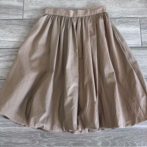 Vintage Chic Tan A-Line Women's Skirt